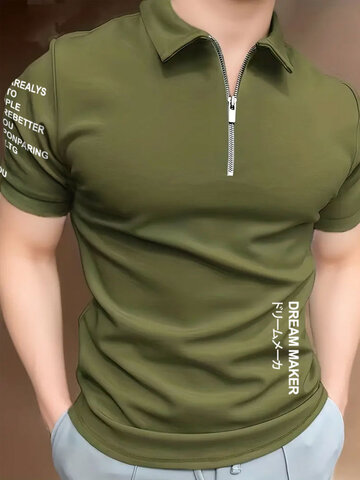 Рубашки для гольфа с японским буквенным принтом