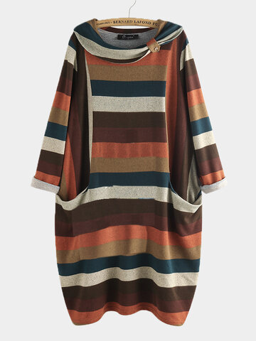Multicolor Striped Pachwork Sweatshirt