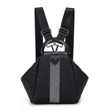 Women's Bag New Casual Fashion Bubble Pattern Diamond Shoulder Bag Personality Diamond-shaped Shoulder Travel Backpack Generation