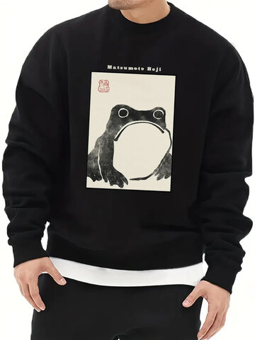 Pullover-Sweatshirts mit Frosch-Grafik