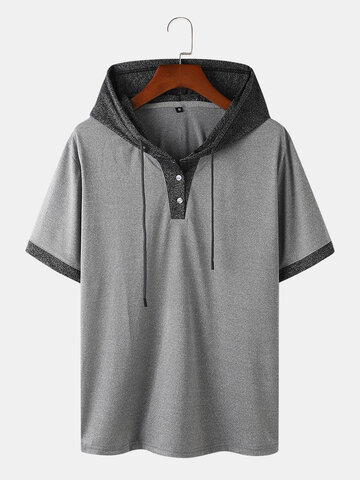 Contrast Hooded Sport T-Shirts