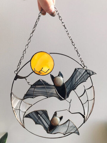 Sunflower Bat Shape Wind Chimes Indoor Outdoor Hanging Ornament Sun Catcher Home Decor Festival Birthday Gift