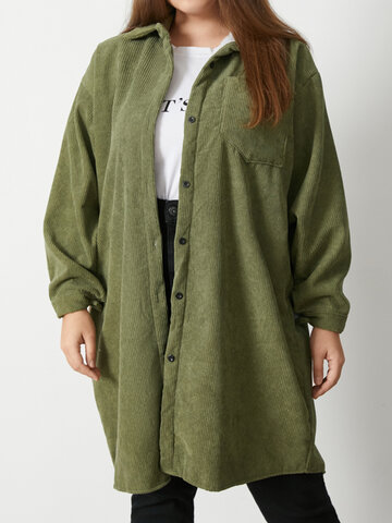 Women’s Plus Size Trench Coat Cardigan
