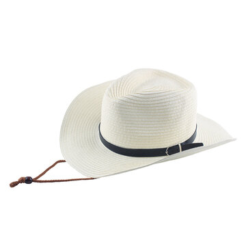 Wide Straw Hat Belt Buckle Sun Protection Hat