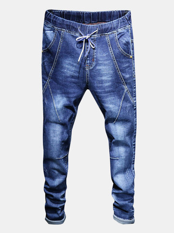 

Hip-Hop Holes Slim Fit Jeans, Jean blue