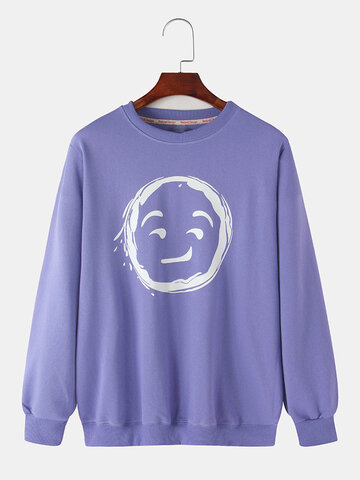 Smile Face Graphic Cute Sweatshirts