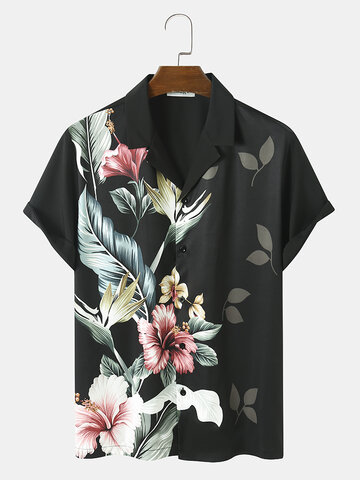 Tropical Print Revere Shirts