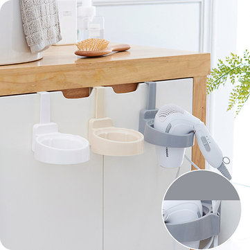 Wall Mounted Free of Punch Hair Dryer Holder Rack Storage