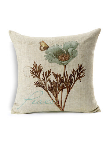 Square Vintage Flower Cushion Cover