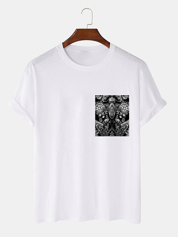Camisetas con estampado de cachemira étnica