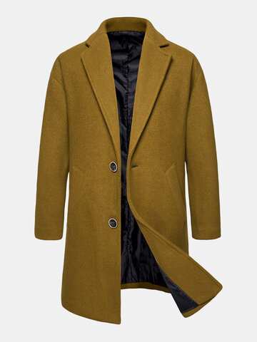 Vintage Mid-Length Slim Overcoat