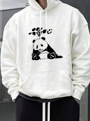 Chinese Panda Print Hoodies