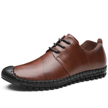 Large Size Men Hand Stitching Leather Shoes