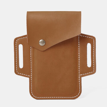 Men EDC Genuine Leather 5.5 Inch Belt Bag
