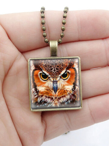 Square Owl Женское Ожерелье
