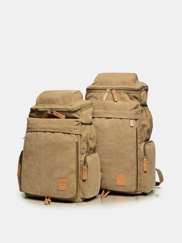 Men Canvas Casual Shoulder Bag Outdoor Travel Sports Backpack