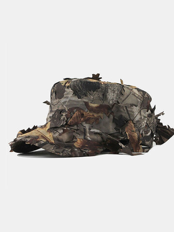 Leaf Camouflage Flat Cap Military Cap Outdoor Shade Hat