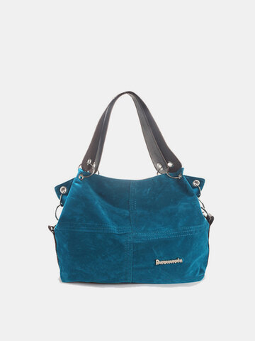 Women Solid Flannel Leisure Tote