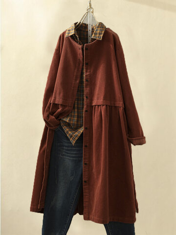 Vintage Corduroy Long Coat