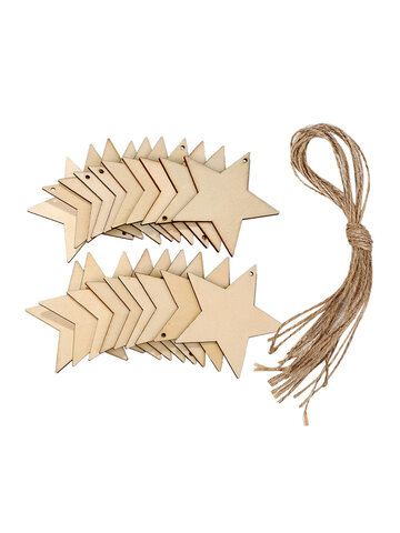 10 pièces feuille de copeaux de bois en forme d'étoile vierge