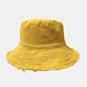 Women's Denim Bucket Hat Frayed Fisherman Hat