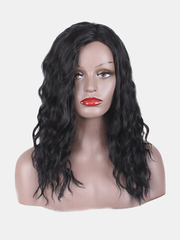50cm  Black African Wavy Hair Curly Wig 