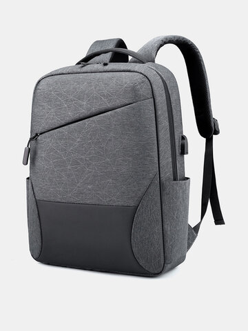 Men's Oxford USB rechargeable Backpack