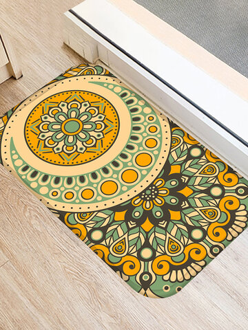 Runde Anti-Rutsch-Matte Dekorativer Teppich Küchenmatte Wohnzimmer Bodenmatte Home Soft-Fit Anti-Rutsch-Bodenmatte Fußmatte