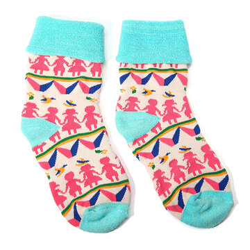 Women Cotton Long Tube Socks Winter Thick Warm Middle Tube Socks Cartoon Print Socks