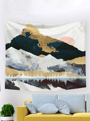 INS Style Óleo Impressão de tapeçarias domésticas em paisagem de pôr do sol