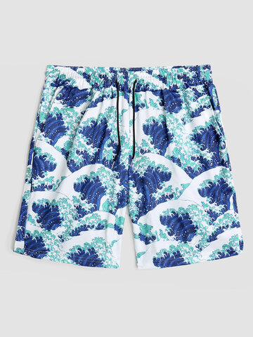 Waves Graphic Graceful Breathable Board Shorts