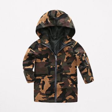 

Camouflage Boys Hooded Trench Coat 1-7Y