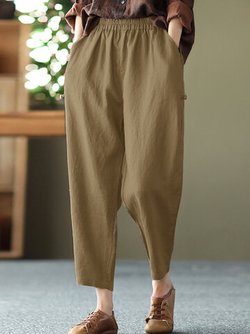 Solido Tasca Casual Cotone Pantaloni
