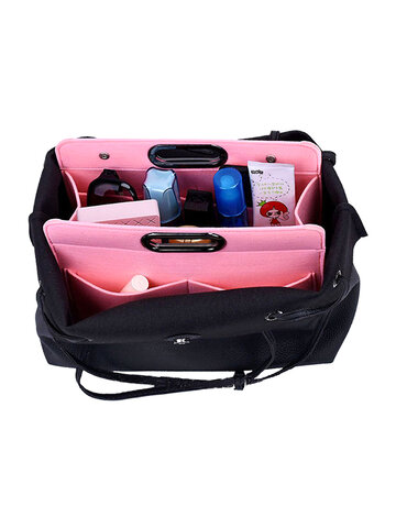 Felt Cosmetic Bag Ladies Multi-Function Felt Handbag Finishing Bag Portable Felt Storage Bag