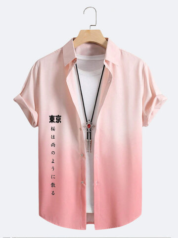 Japanese Ombre Print Shirts