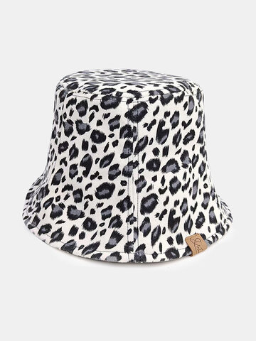 Unisex Overlay Leopard Bucket Hat