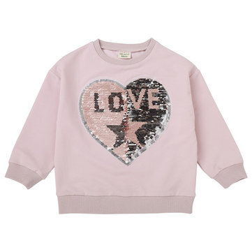 Love Sequin Girls Sweatshirt For 2Y-11Y