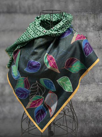 Boas et foulards élégants vintage à fleurs et feuilles pour femmes