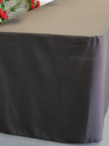 123cmX61cmX72cm Trestle Polyester Table Cover Fitted Black To Fit 4 Foot Market Fair Folding Stall
