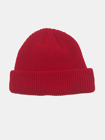 Unisex Solid Color Knitted Wool Hat Skull Cap Beanie hats
