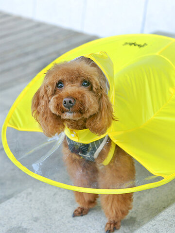 2 Colors Pet Dog UFO shape waterproof Raincoat 