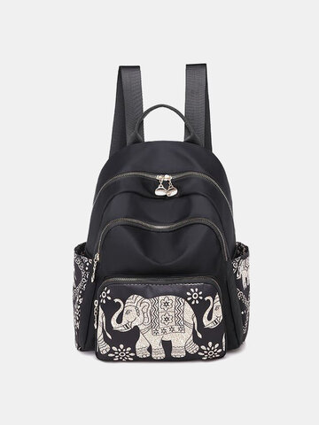 Waterproof Bohemia Elephant Leopard Print Backpack