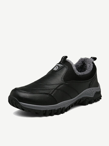Men Outdoor Slip Resistant Warm Hiking Shoes