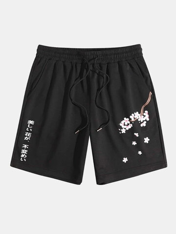 Cherry Blossoms Japanese Print Shorts