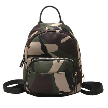 Women's Camouflage Backpack Mini Nylon Backpack
