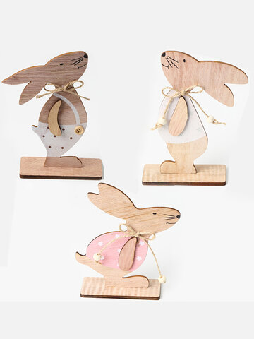 الإبداعية عيد الفصح الأرنب الديكور الخشبي الديكور المكتبي