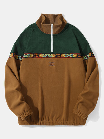 Ethnic Lined Embroidered Sweatshirts