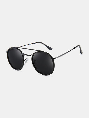 Unisex Metal Full Frame Polarized Sunglasses
