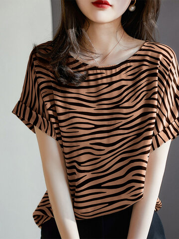 Повседневная блуза с принтом Allover Zebra