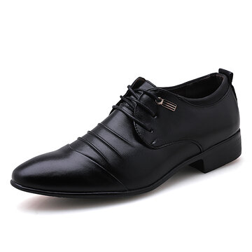 Men Microfiber Leather Non Slip Formal Shoes